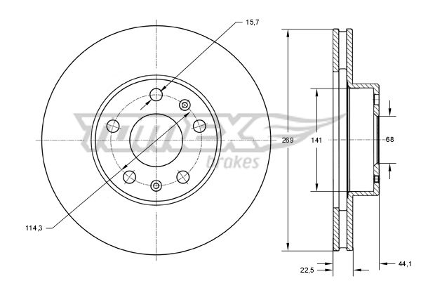 Brzdový kotúč TOMEX Brakes